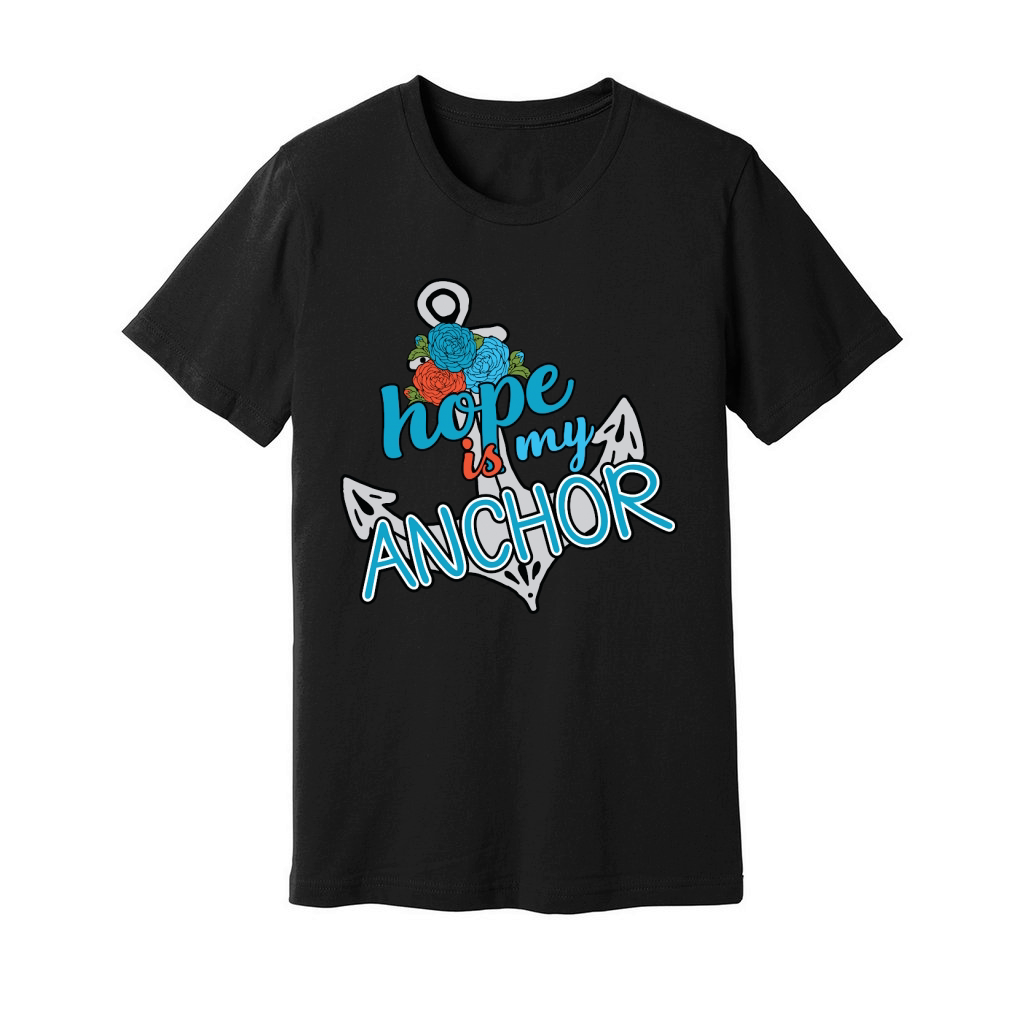 Hope is My Anchor Floral Unisex Jersey Tee