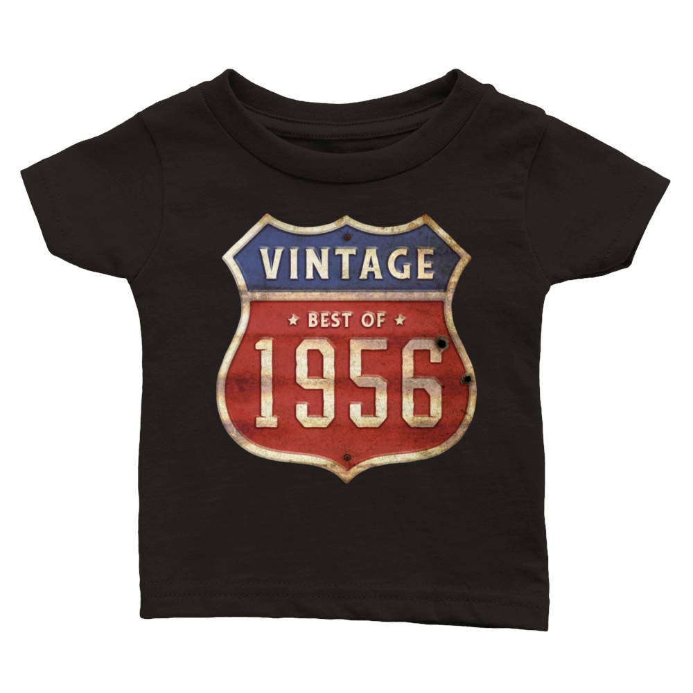 68 Years Old Vintage 1956 Limited Edition 68th Classic Baby Crewneck T-shirt