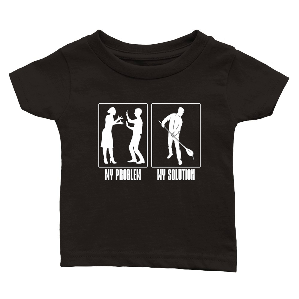 Glassblower My Problem My Solution Pictogram Dad Classic Baby Crewneck T-shirt