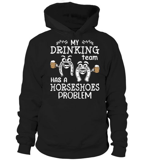 Drinking Team Horseshoe Pitching Hoodie Unisex