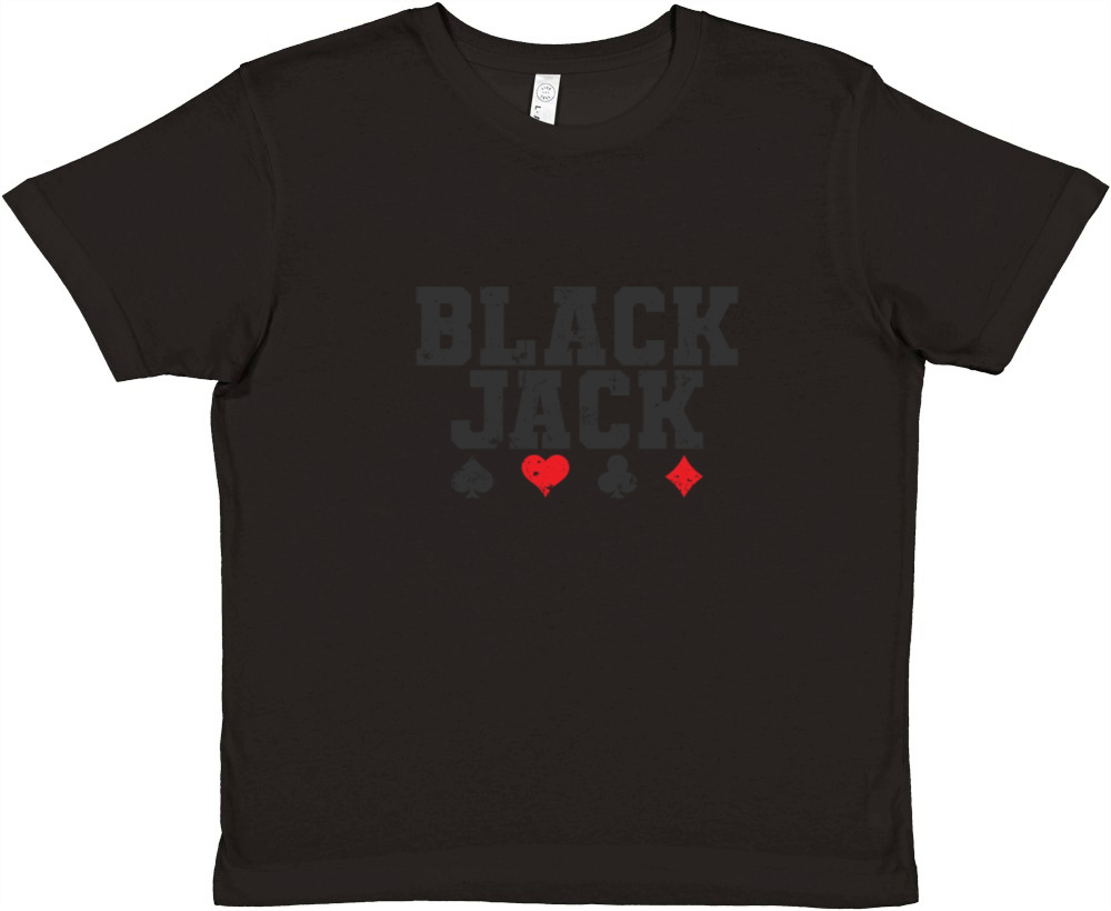 Blackjack USA Card Game Casino USA Premium Kids Crewneck T-shirt