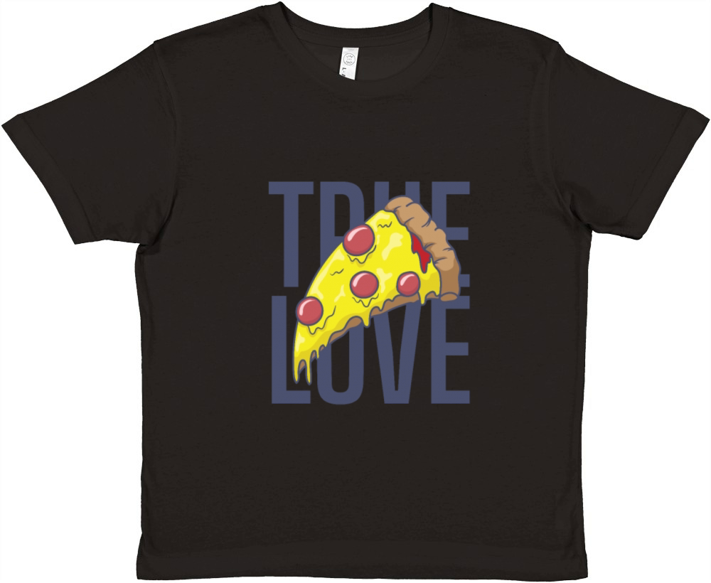 True Love Pizza Fast Food Stone Oven Cheese Premium Kids Crewneck T-shirt