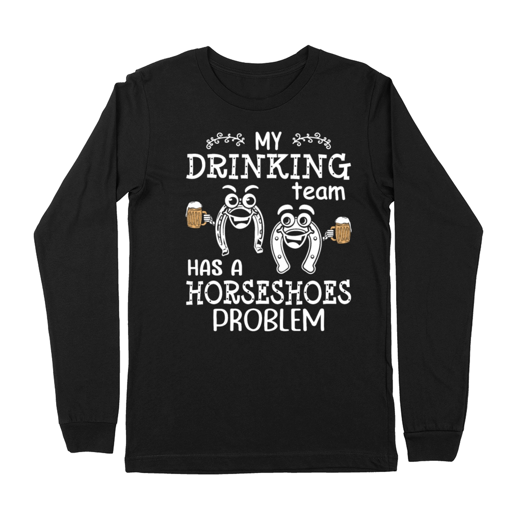 Drinking Team Horseshoe Pitching Premium Long Sleeve