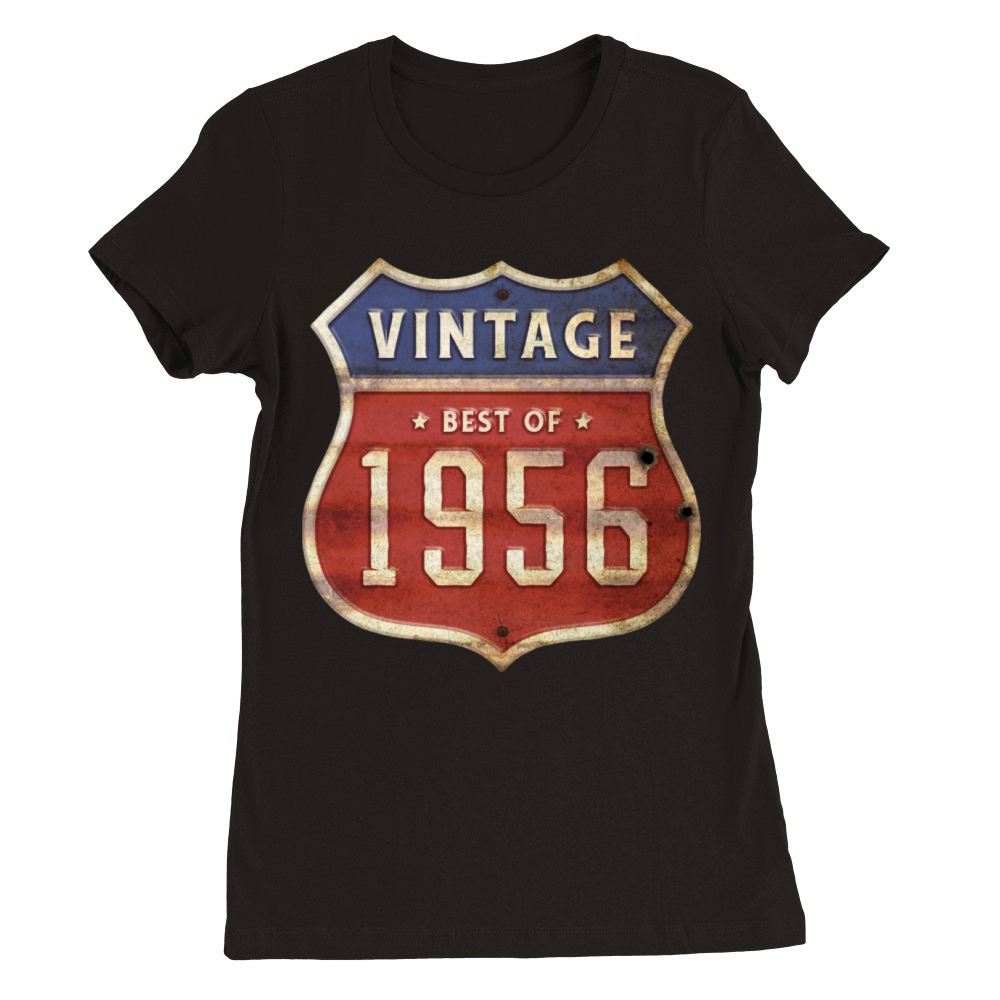 68 Years Old Vintage 1956 Limited Edition 68th Premium Womens Crewneck T-shirt