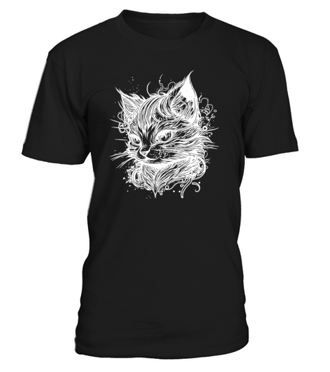 Cuddly Little Space Cat In Vintage Style T-Shirt Unisex