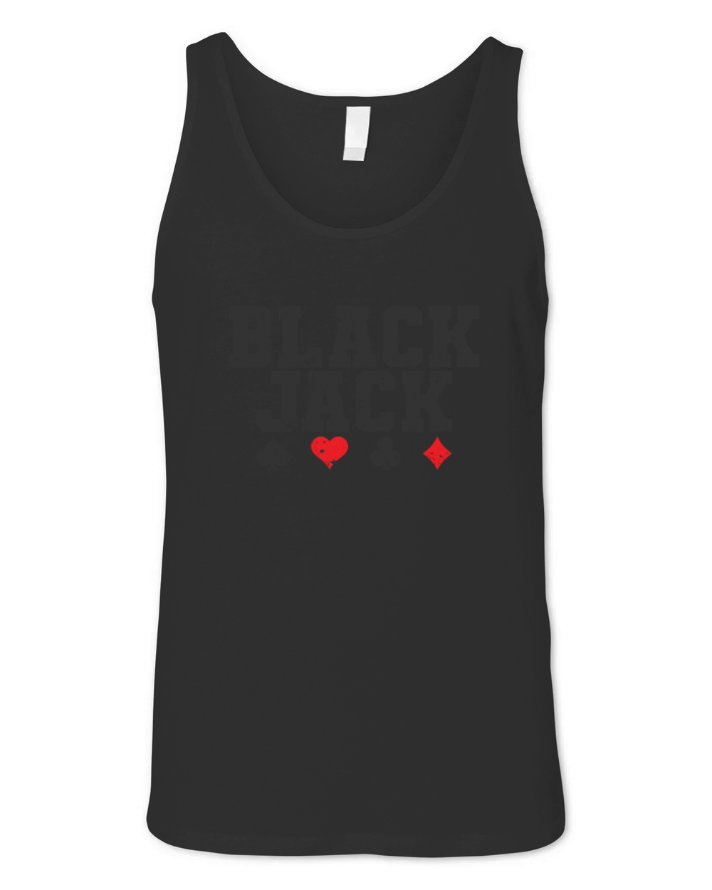 Blackjack USA Card Game Casino USA Unisex Jersey Tank