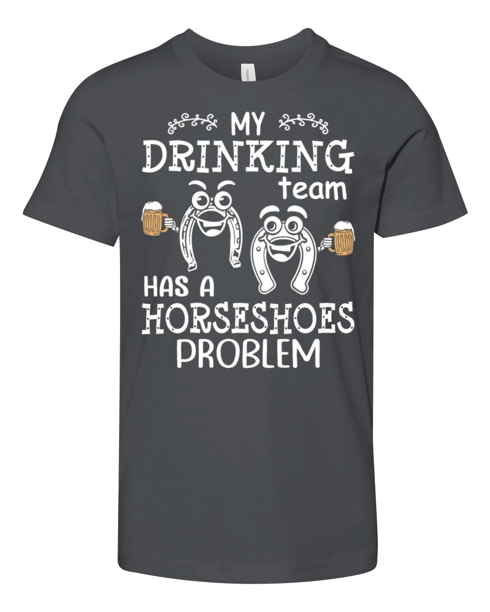 Drinking Team Horseshoe Pitching Youth Unisex Jersey Tee