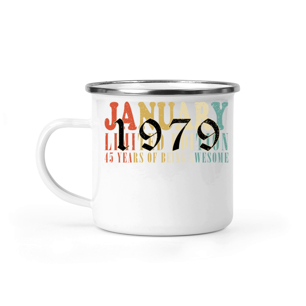 45th birthday 45 years January 1979 Camping Mug