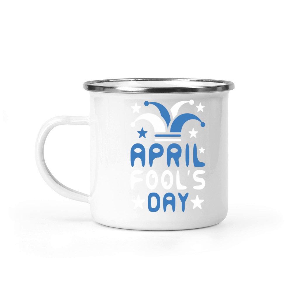 April Fools Day Camping Mug