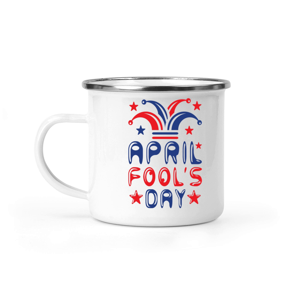 April Fools Day Camping Mug