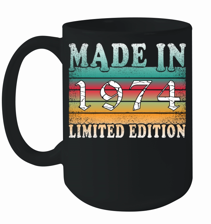 Year 1974 born Vintage Birthday Gift Ceramic Mug