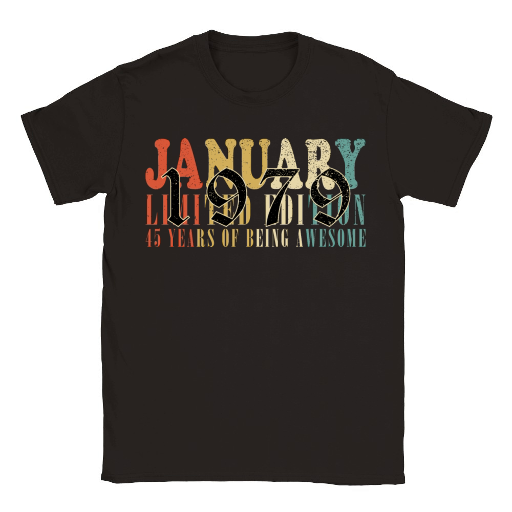 45th birthday 45 years January 1979 Classic Kids Crewneck T-shirt