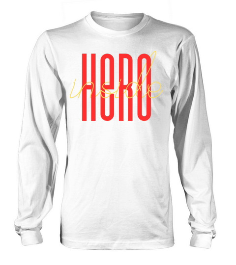 Hero Inside - Empowering Self-Discovery Text Desig Long sleeved Unisex