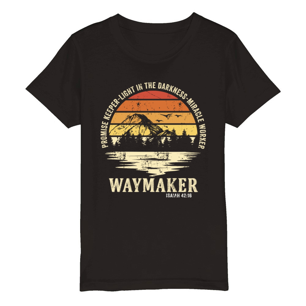 Waymaker Promise Keeper Miracle Worker Organic Kids Crewneck T-shirt