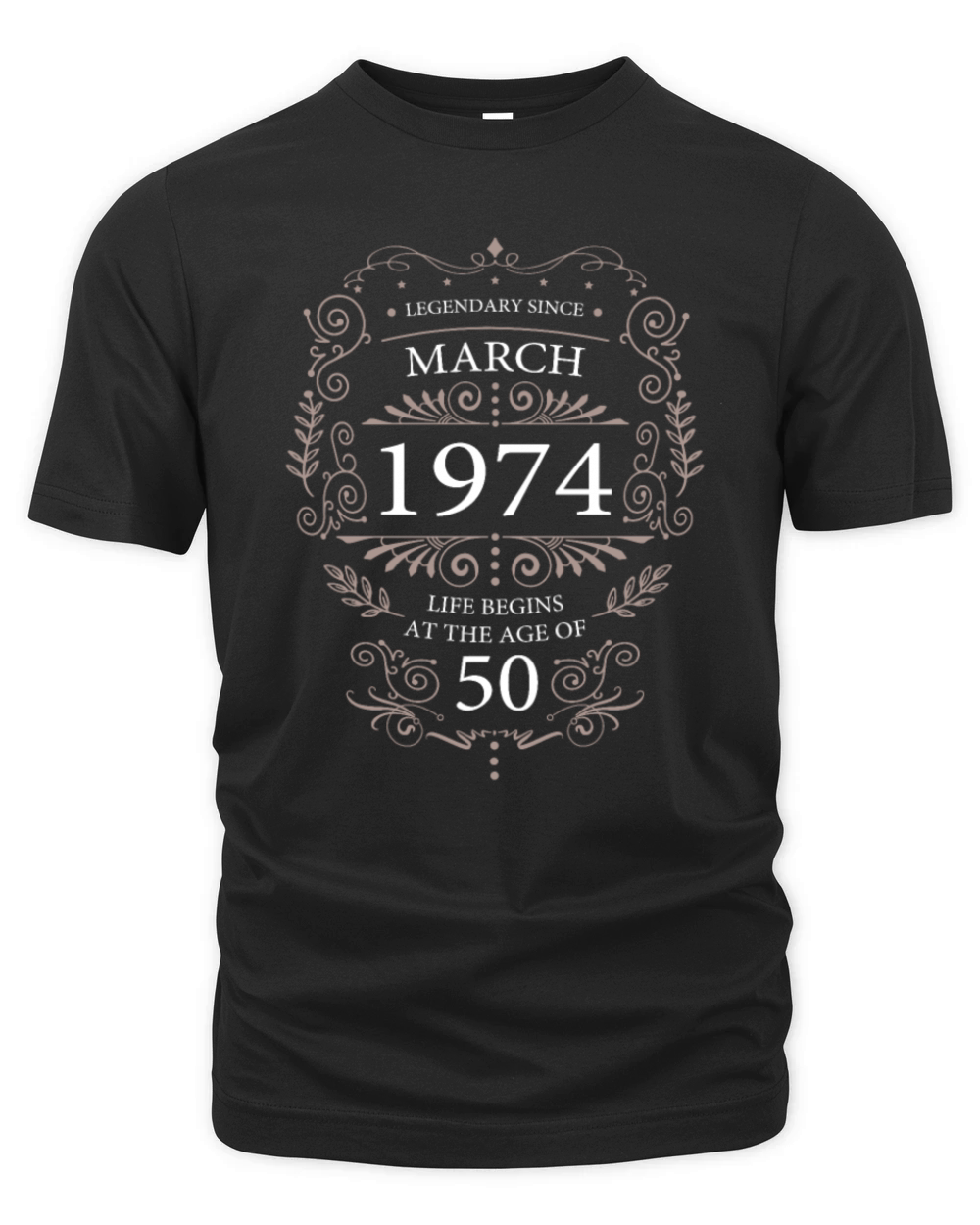50th birthday March 1974 Organic Unisex T-shirt