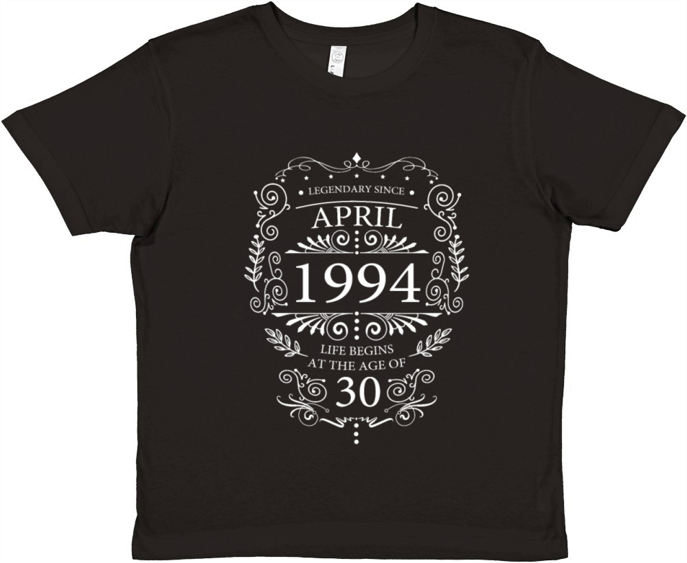 30th Birthday April 1994 Vintage Premium Kids Crewneck T-shirt