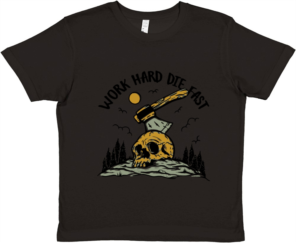 Work Hard Die Fast Premium Kids Crewneck T-shirt