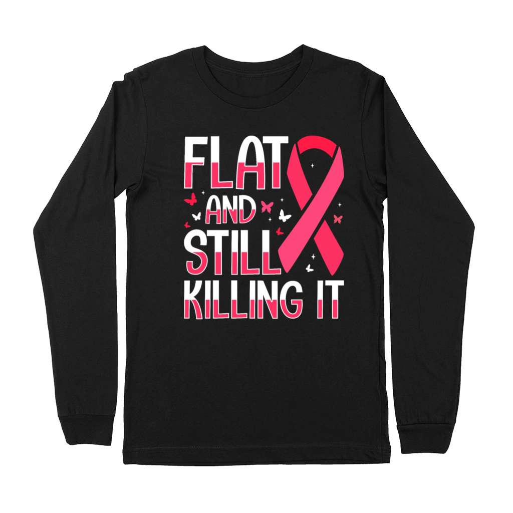 Mastectomy Cancer Survivor Inspiring Design Emblem Premium Long Sleeve