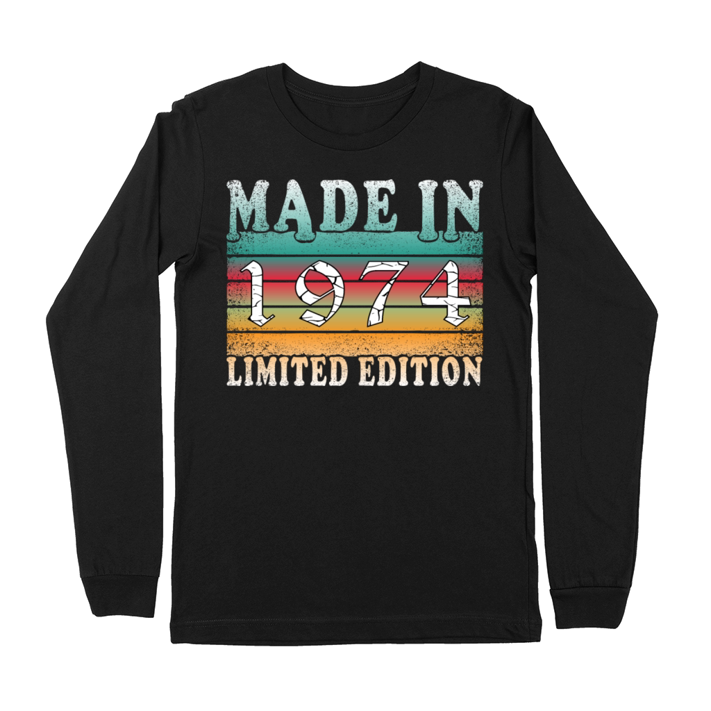 Year 1974 born Vintage Birthday Gift Premium Long Sleeve