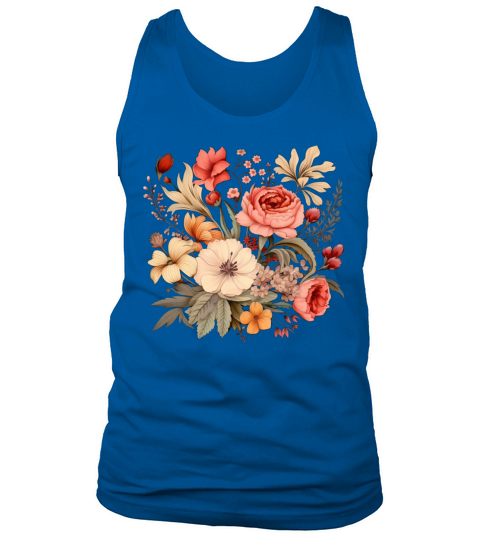 Aesthetic Cottagecore Vintage Flowers Botanical Tank Top Unisex