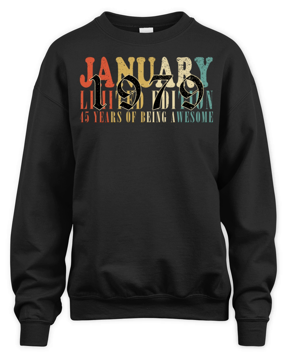 45th birthday 45 years January 1979 Unisex Premium Crewneck Sweatshirt
