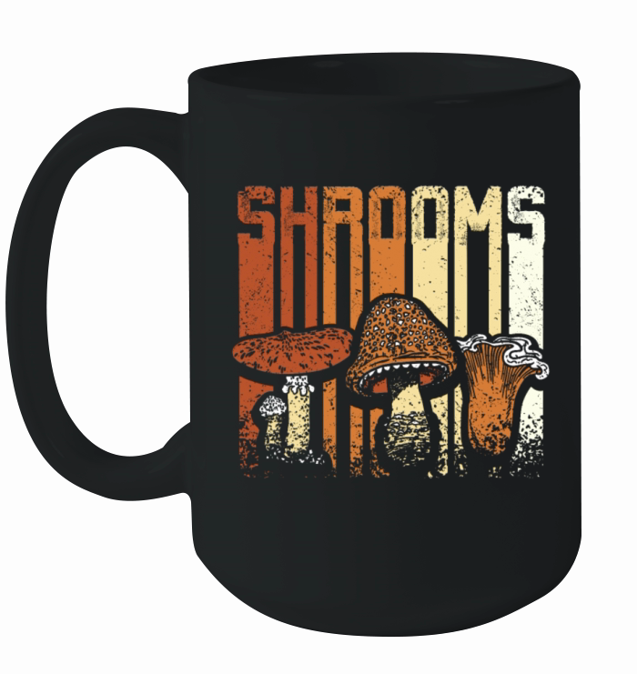 Retro Vintage Shrooms Mushroom Hunting Ceramic Mug