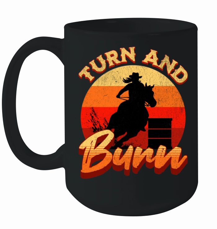 Turn and Burn Barrel Racing Ceramic Mug