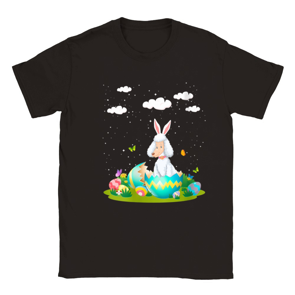 Poodle Pet Ched Ching From Easter Egg Easter Day Classic Kids Crewneck T-shirt
