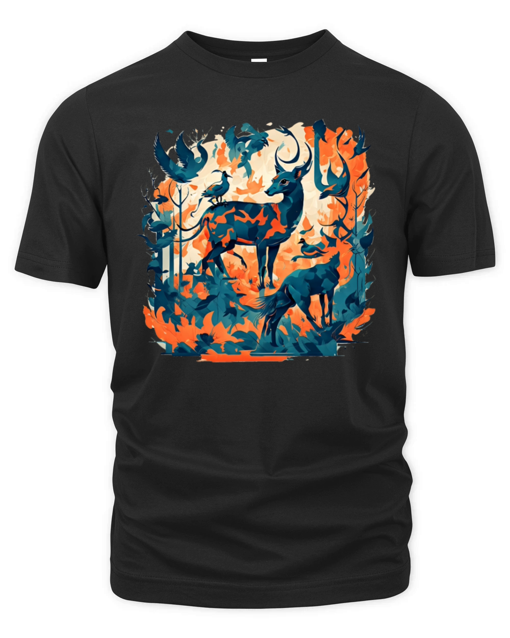 wild life abstract illustration vintage Organic Unisex T-shirt