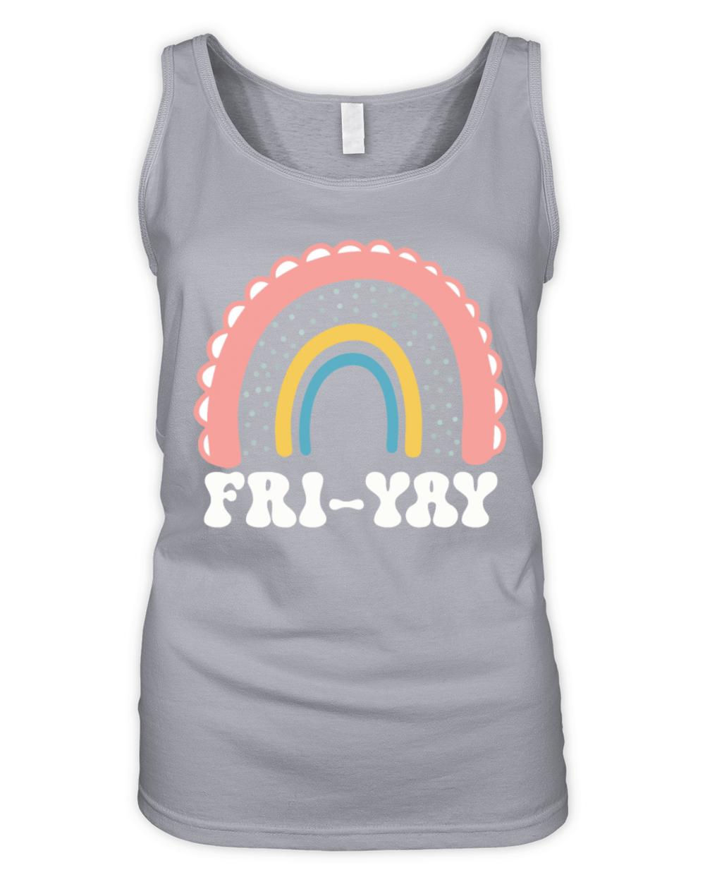 Fri Yay Teachers School Weekend Vibes Organic Women's Tank Top