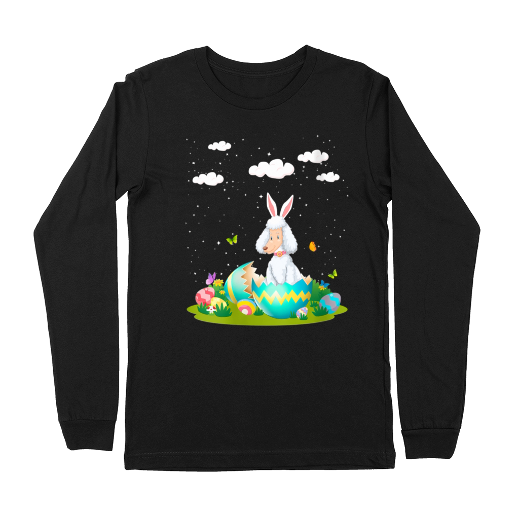 Poodle Pet Ched Ching From Easter Egg Easter Day Premium Long Sleeve