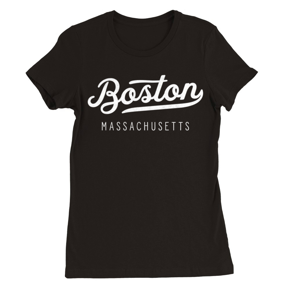Boston Massachusetts Usa Premium Womens Crewneck T-shirt