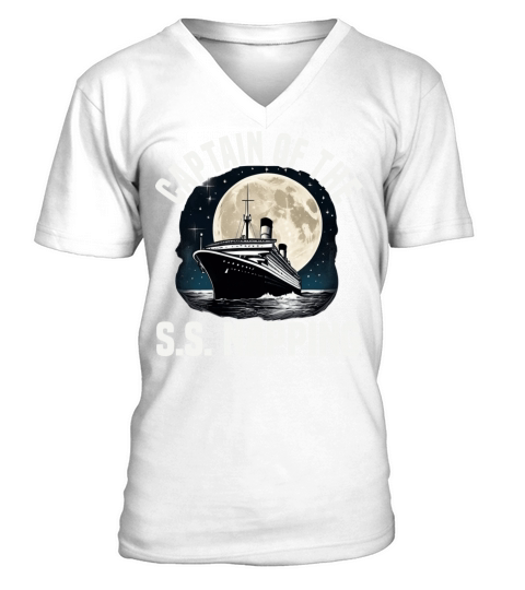Captain Of Ss Napping Cruise Ship Vacation Group V-Neck T-shirt