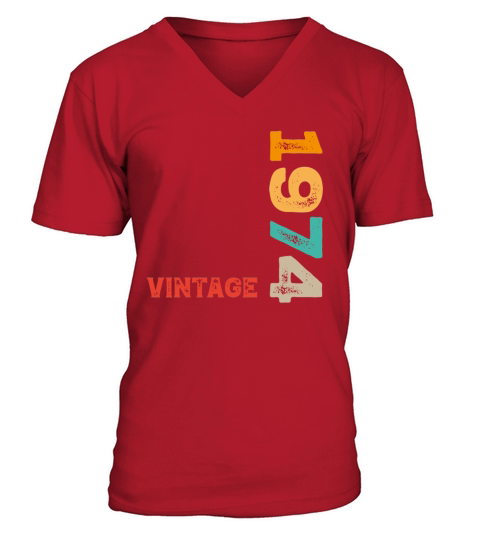 Vintage 1974 - Birthday V-Neck T-shirt