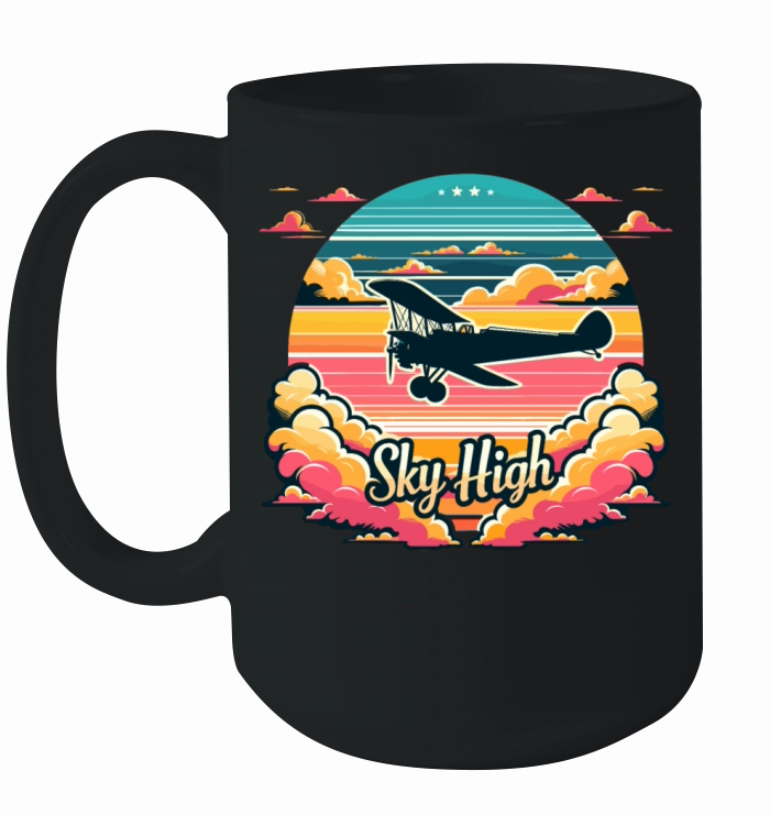 Vintage Sky High Adventure Ceramic Mug