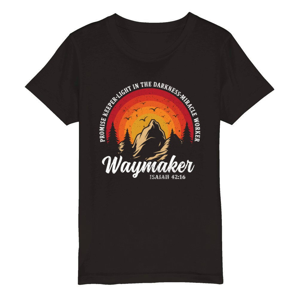 Waymaker Promise Keeper Miracle Worker Organic Kids Crewneck T-shirt