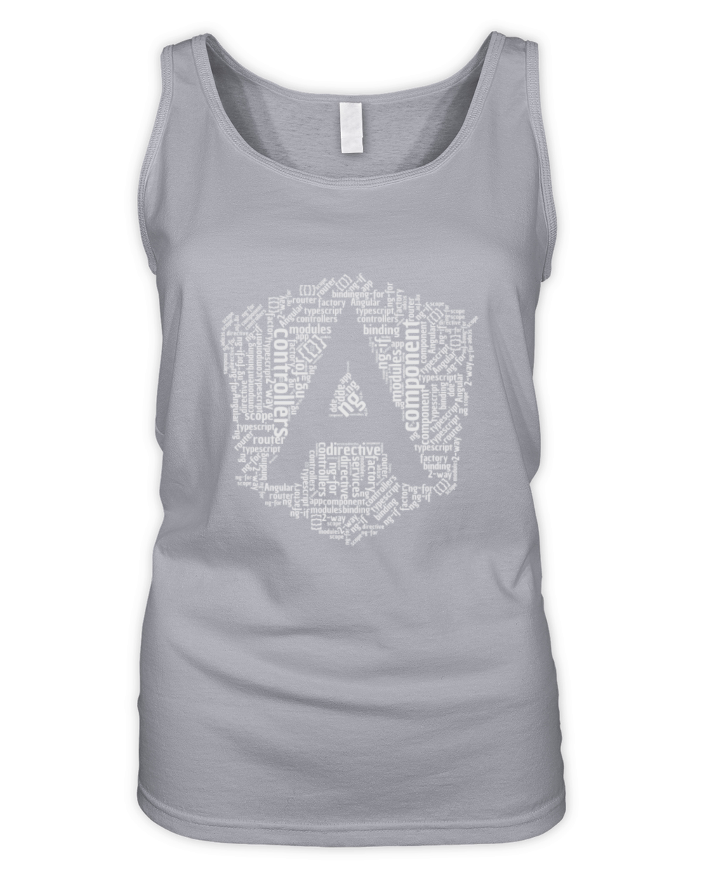 AngularJS logo Wordcloud Organic Women's Tank Top