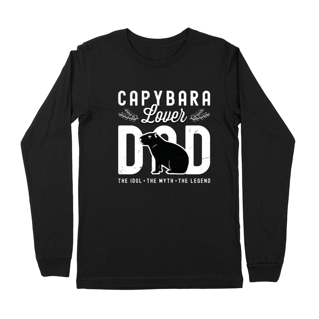 Capybara Lover Dad The Idol The Myth The Pet Owner Premium Long Sleeve