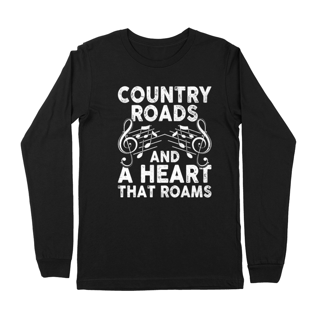 County Music Vintage Music Lover Western Country C Premium Long Sleeve