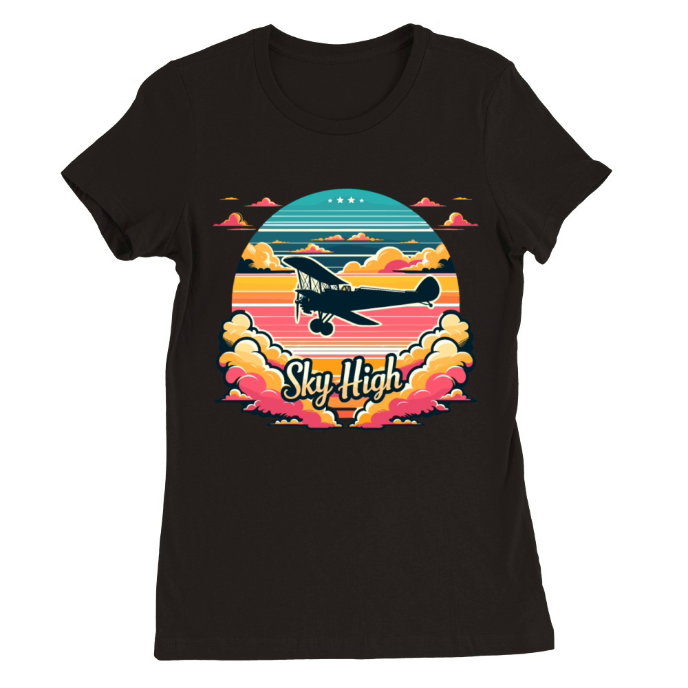 Vintage Sky High Adventure Premium Womens Crewneck T-shirt
