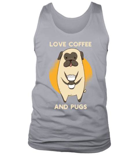 Cute Pugs And Coffee Lovers Dog Owners Takeaway Tank Top Unisex
