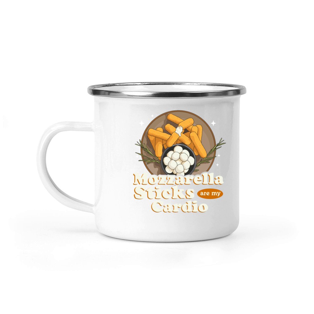 Mozzarella Sticks Are My Cardio Camping Mug
