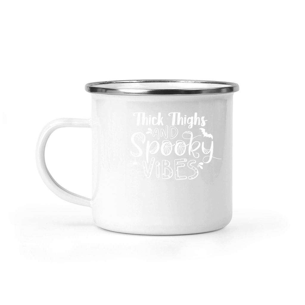 Thick Thighs And Spooky Vibes Camping Mug