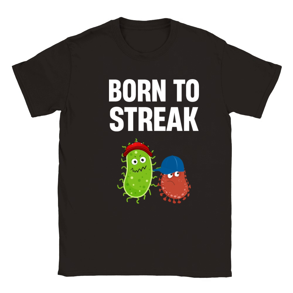 Born To STreak Microbiologist Science Microscope Classic Kids Crewneck T-shirt