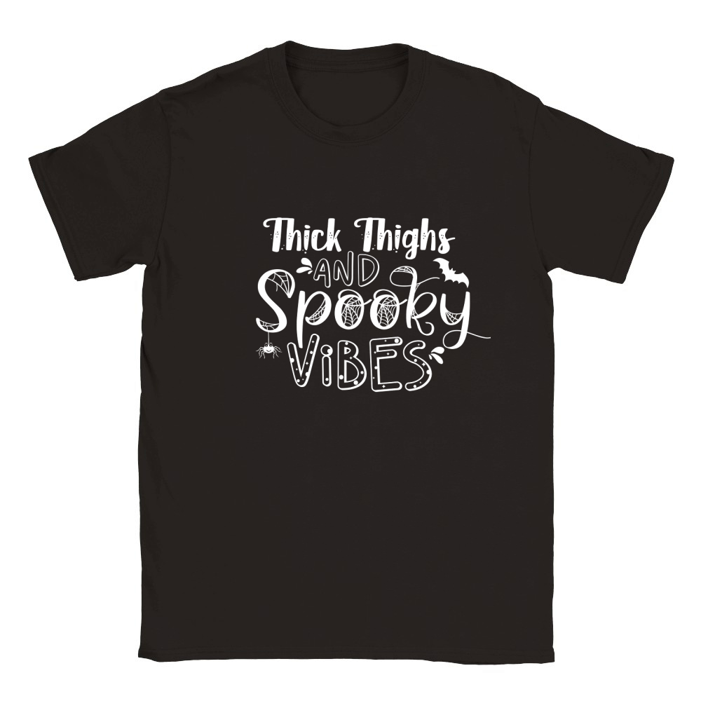 Thick Thighs And Spooky Vibes Classic Kids Crewneck T-shirt