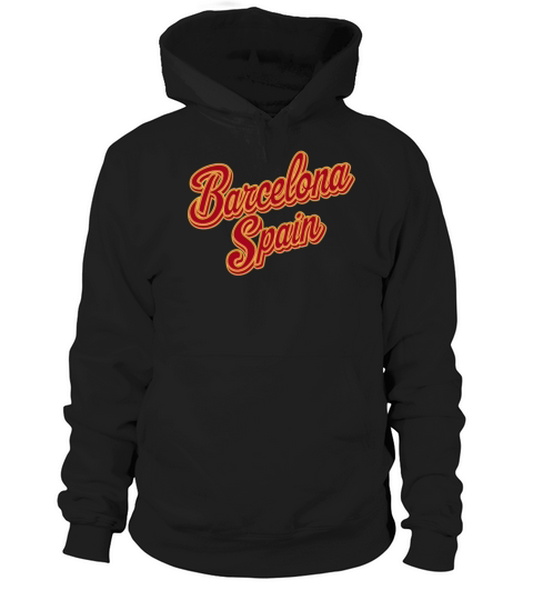 Barcelona Spain Souvenir Retro Vintage Style Hoodie Unisex