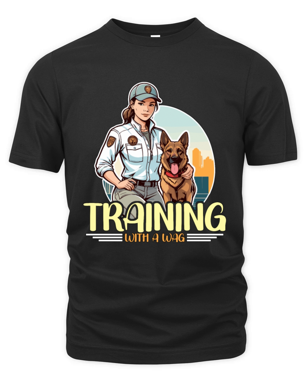 Dog Trainer Training With A Wag Loves Dog Sport Organic Unisex T-shirt