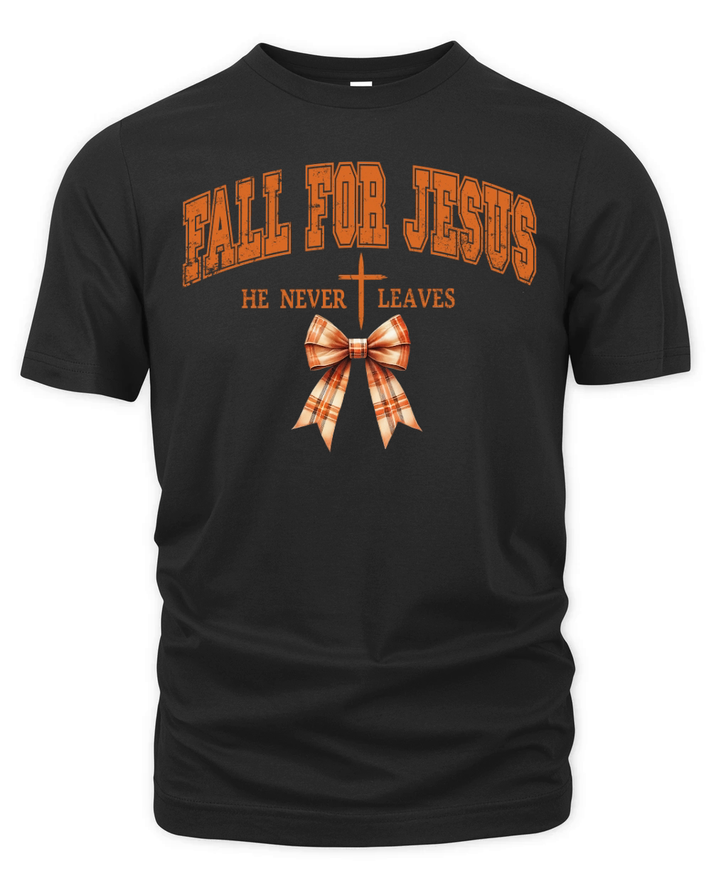 FALL FOR JESUS HE NEVER LEAVES Organic Unisex T-shirt