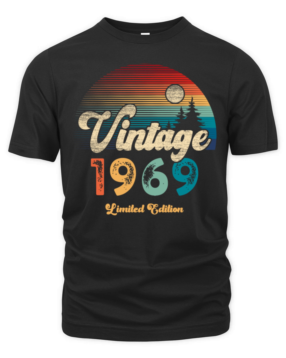 Vintage 1969 Birthday Retro Organic Unisex T-shirt