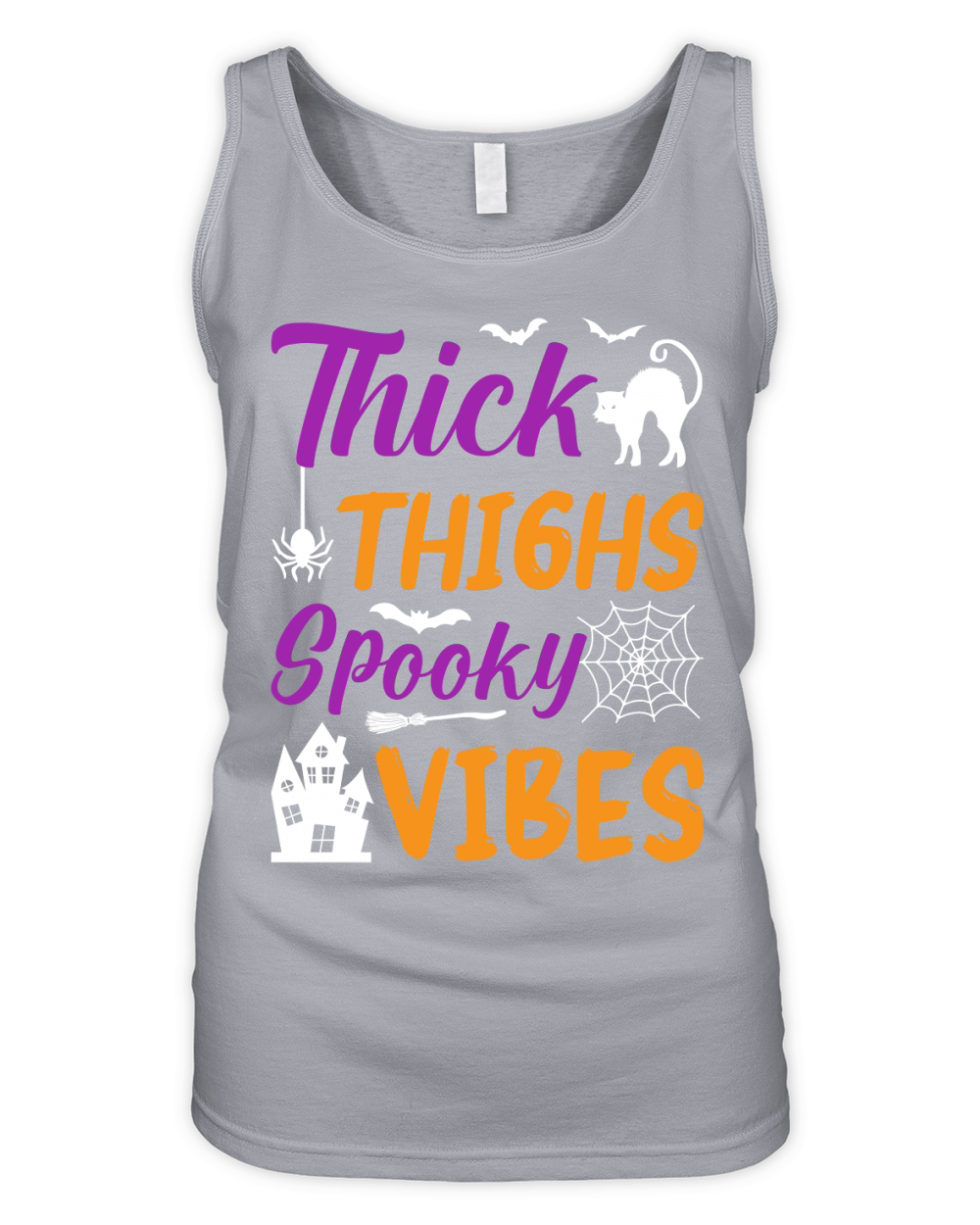 140. Thick Thighs Spooky Vibes Organic Women's Tank Top